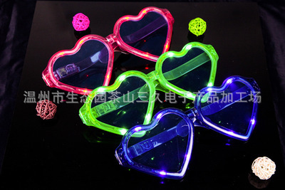 点亮派对焦点——2013新款时尚LED心型闪光舞会派对眼镜